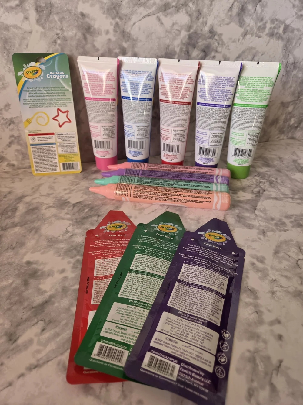 Crayola Kids Bath Finger Paint & Bath Wash & Fizzies Set - Multi Color 13 Pieces